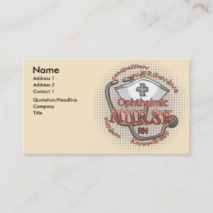 Ophthalmic Nurse Axiom business card