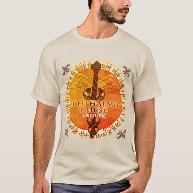 Ophthalmic Nurse Caduceus T-Shirt (Front)