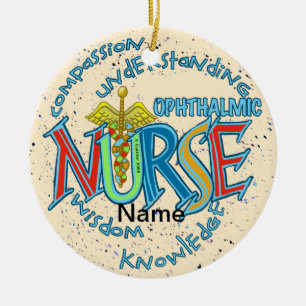 Ophthalmic Nurse Motto custom nurses ornament