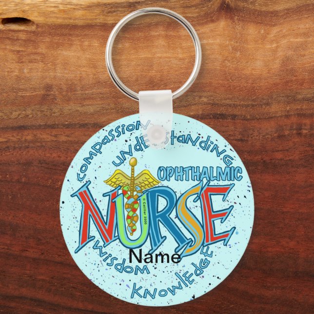 Ophthalmic Nurse Motto keychain (Front)