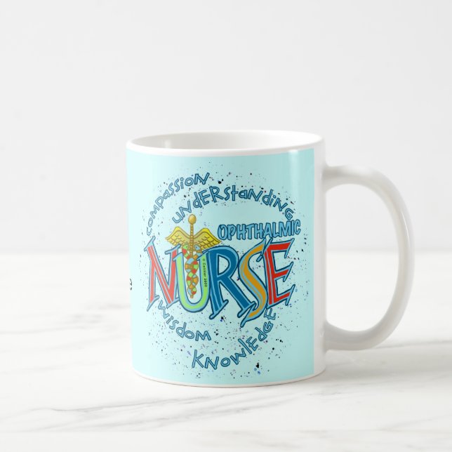 Ophthalmic Nurse Motto nurses mug (Right)