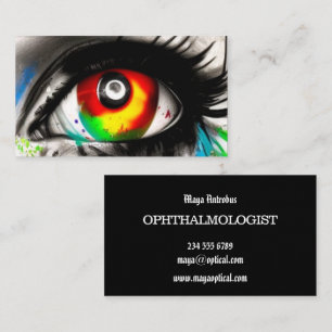 Ophthalmologist business card. Stunning eye image. Business Card