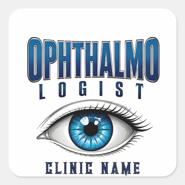 Ophthalmologist Eye Medical Design Square Sticker (Front)