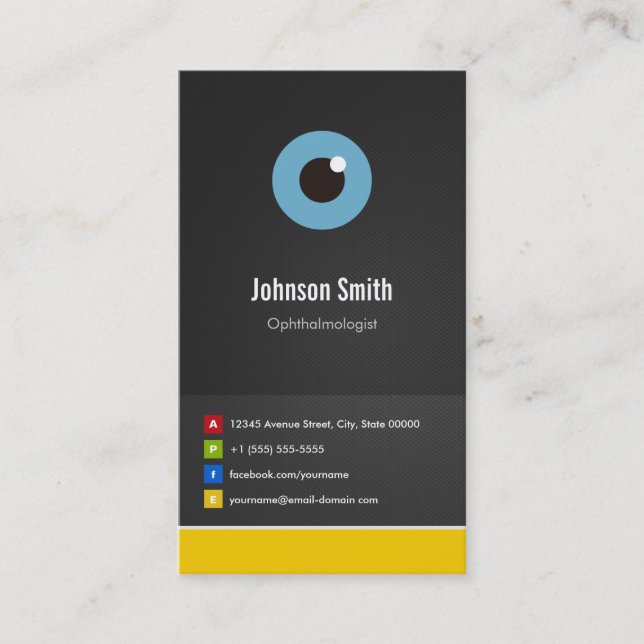 Ophthalmologist - Optical Creative Innovative Business Card (Front)