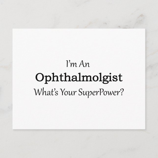 Ophthalmologist Postcard (Front)