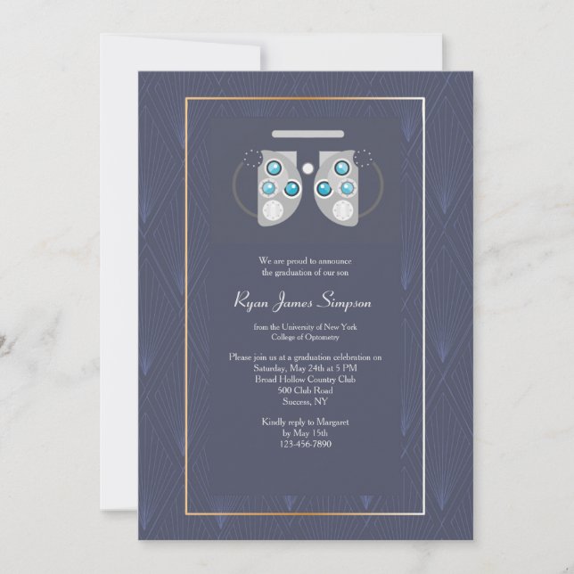 Ophthalmology Graduation Invitation (Front)