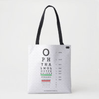 Ophthalmology Pearls Visual Acuity Chart Tote Bag