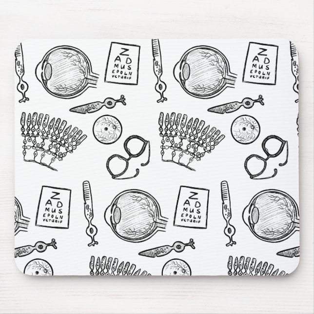 Ophthalmology Sketches Mouse Pad (Front)