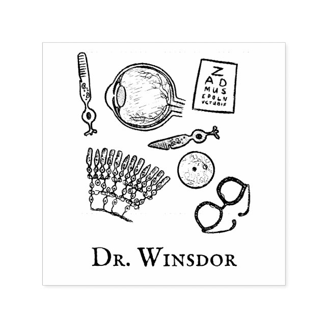 Ophthalmology Sketches Self-inking Stamp (Design)