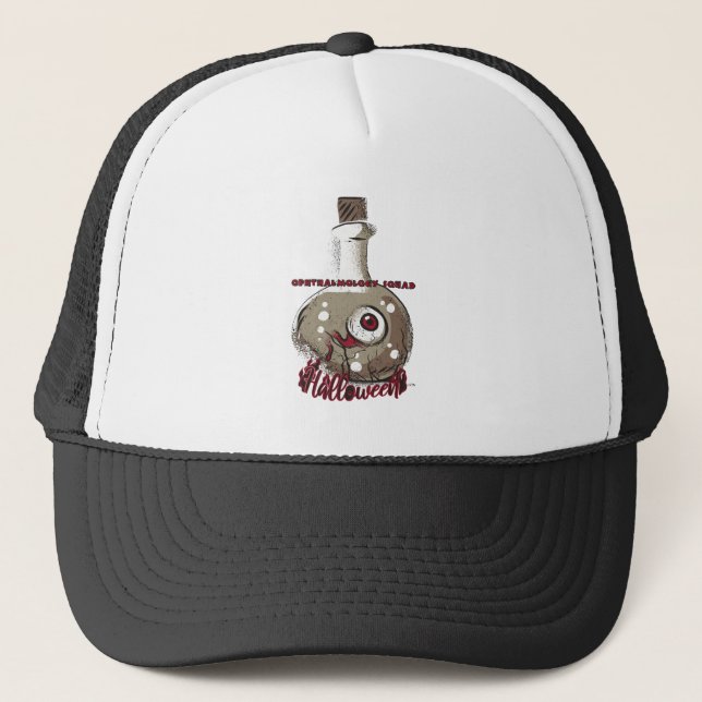 Ophthalmology Squad - Halloween Eyeball  Trucker Hat (Front)