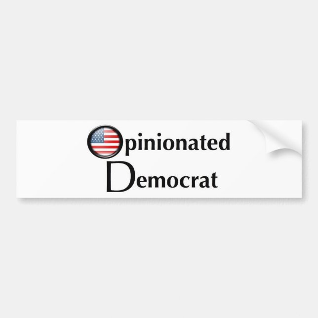 Opinionated Democrat Sticker (Front)