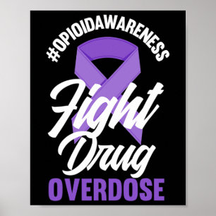 Opioid Awareness Fight Drug Overdose End Overdose  Poster