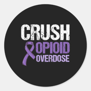 Opioid Overdose Awareness Warrior Survivor 11 Classic Round Sticker