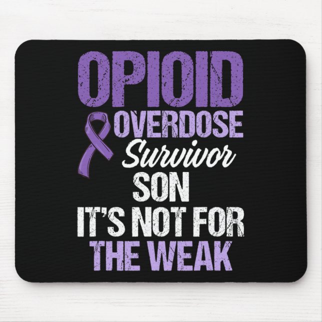 Opioid Overdose Awareness Warrior Survivor 14  Mouse Pad (Front)