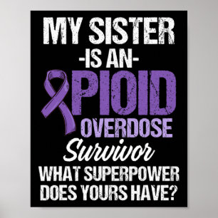 Opioid Overdose Awareness Warrior Survivor 16 Poster