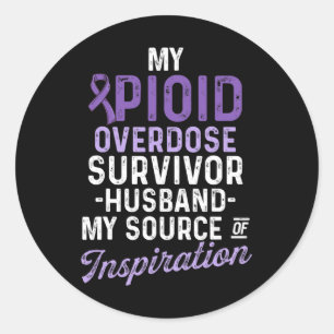 Opioid Overdose Awareness Warrior Survivor 17 Classic Round Sticker