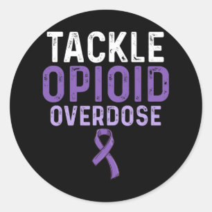 Opioid Overdose Awareness Warrior Survivor 18  Classic Round Sticker