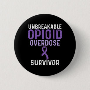 Opioid Overdose Awareness Warrior Survivor 19  6 Cm Round Badge