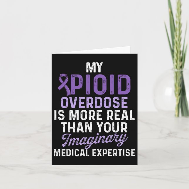 Opioid Overdose Awareness Warrior Survivor 20  Card (Front)