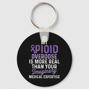 Opioid Overdose Awareness Warrior Survivor 20 Key Ring