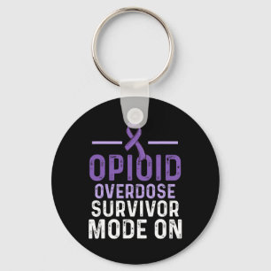 Opioid Overdose Awareness Warrior Survivor 24 Key Ring
