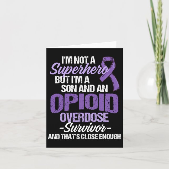 Opioid Overdose Awareness Warrior Survivor 38  Card (Front)