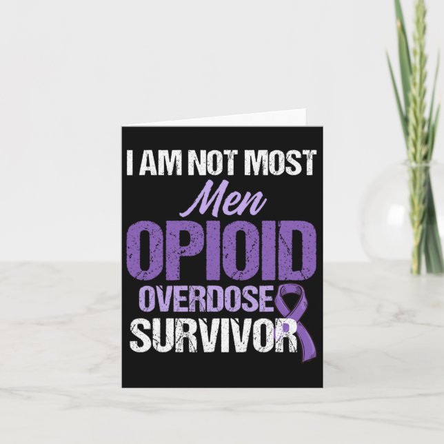Opioid Overdose Awareness Warrior Survivor 41  Card (Front)