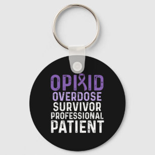 Opioid Overdose Awareness Warrior Survivor 42  Key Ring