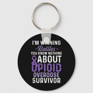 Opioid Overdose Awareness Warrior Survivor 43 Key Ring