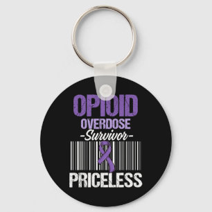 Opioid Overdose Awareness Warrior Survivor 44 Key Ring