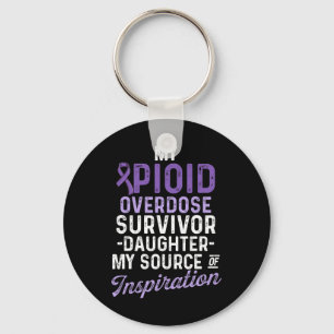 Opioid Overdose Awareness Warrior Survivor 60 Key Ring