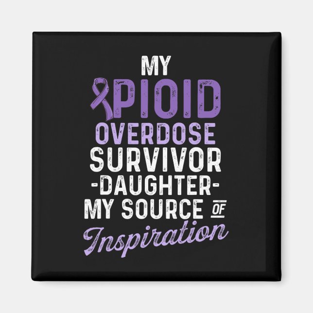 Opioid Overdose Awareness Warrior Survivor 60 Magnet (Front)