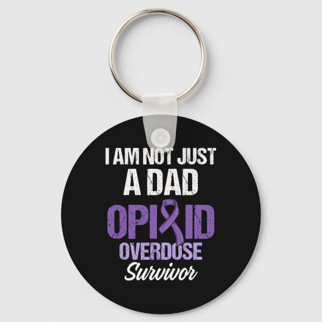 Opioid Overdose Awareness Warrior Survivor &#   Key Ring (Front)