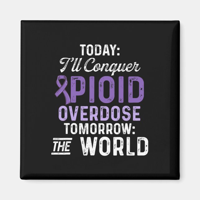 Opioid Overdose Awareness Warrior Survivor &#   Magnet (Front)