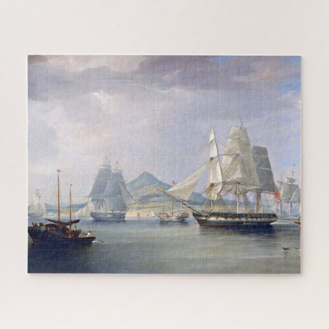 Opium Clipper Ships 1824 Jigsaw Puzzle (Horizontal)