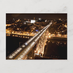 Oporto city by night Postcard