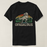 Oposaurus Dinosaur Grandpa Saurus Father's Day  T-Shirt<br><div class="desc">Get this funny saying outfit for your special proud grandpa from granddaughter, grandson, grandchildren, on father's day or christmas, grandparents day, or any other Occasion. show how much grandad is loved and appreciated. A retro and vintage design to show your granddad that he's the coolest and world's best grandfather in...</div>