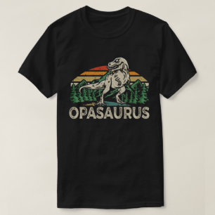 Oposaurus Dinosaur Grandpa Saurus Father's Day  T-Shirt
