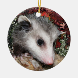 Opossum Baby Ceramic Tree Decoration