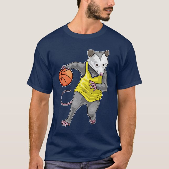 Opossum Basketball player Basketball Sports T-Shirt (Front)