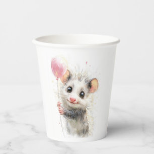 Opossum Birthday • Animal Party Cup Papieren Beker