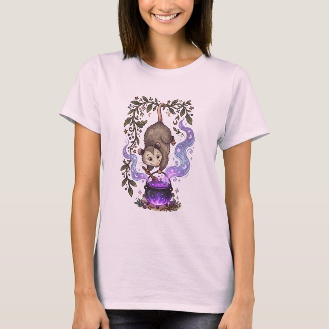 Opossum Cauldron Potion Shirt Witchy Trash Panda  (Front)