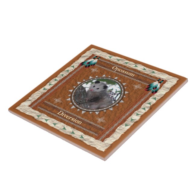 Opossum  -Diversion- Ceramic Tile (Side)