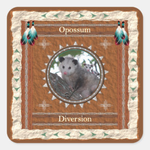 Opossum Diversion Energy Square Sticker