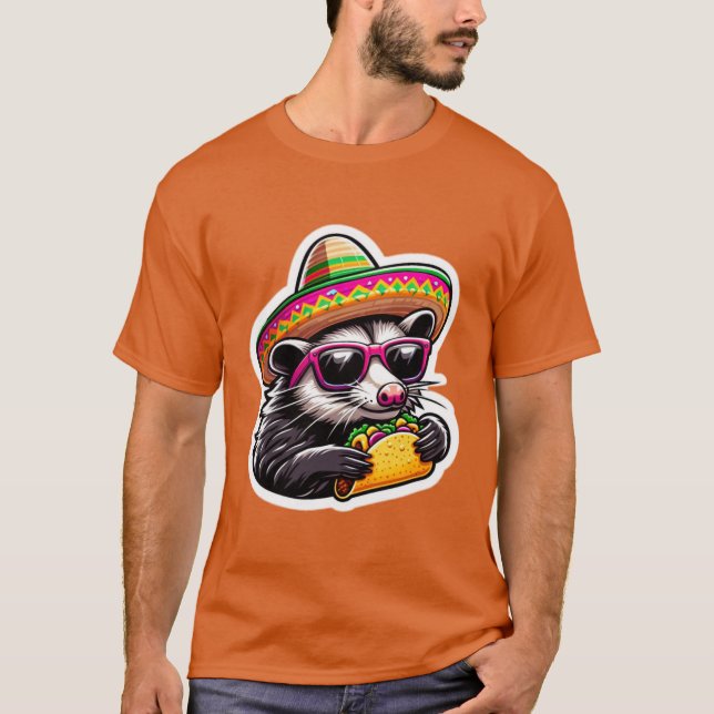 OPOSSUM EATING TACO T-Shirt (Front)