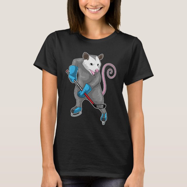 Opossum Ice hockey Ice hockey stick T-Shirt (Front)