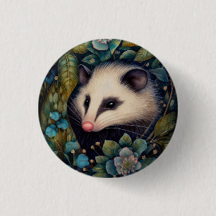 Opossum in the Brambles Button