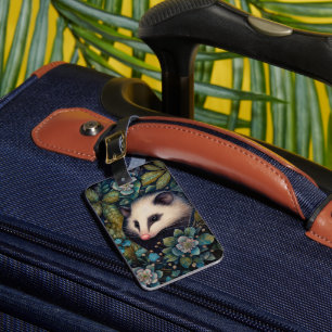 Opossum in the Brambles Luggage Tag