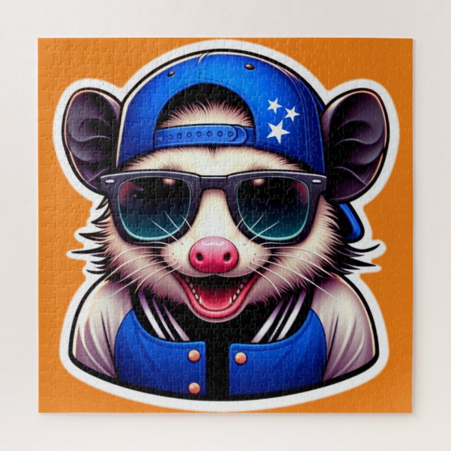 OPOSSUM IN VARSITY JACKET 3 JIGSAW PUZZLE (Vertical)