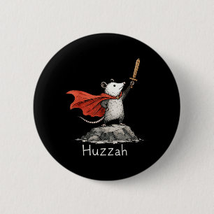 Opossum Knight Mediaeval Fair Possum Meme Weird Mu 6 Cm Round Badge